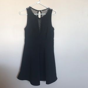 Black dress with see through back